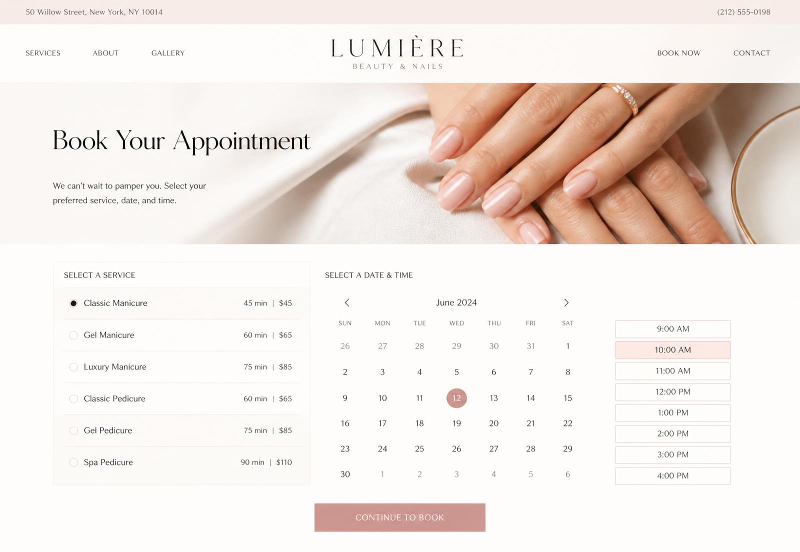 Referenz: Website für Beauty- und Nagelstudio in Basel